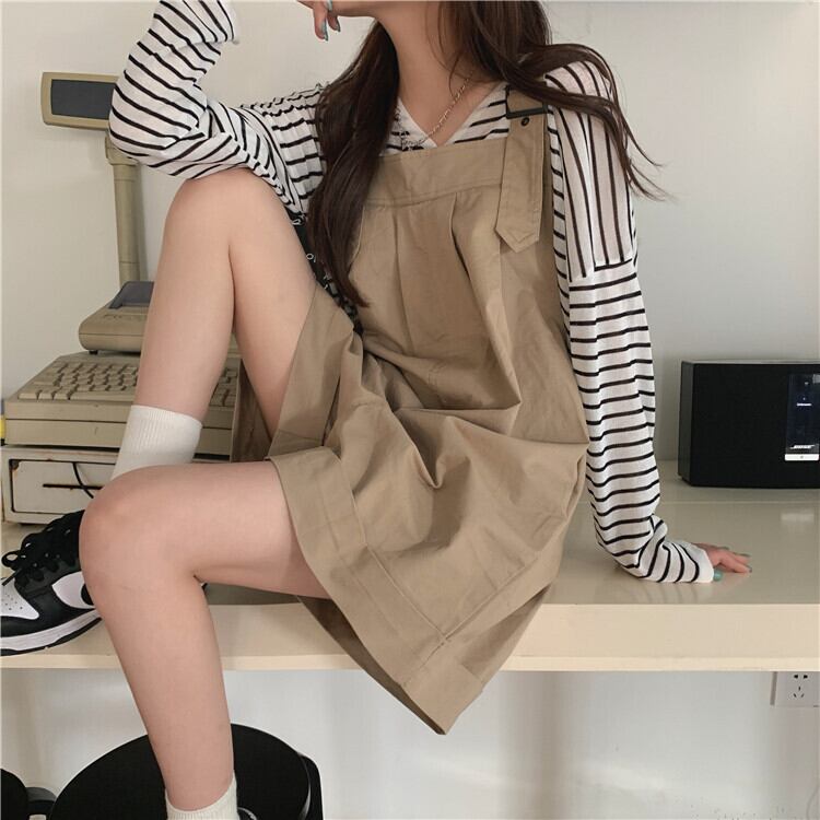 オールインワン つなぎ レディース ミニ 袖なし ワイド 裾ワイド 綿 ポリエステル かわいい 大人可愛い シンプル カジュアル おしゃれ こなれ感 ラフ 個性的 抜け感 ラブリー キュート 無地 春