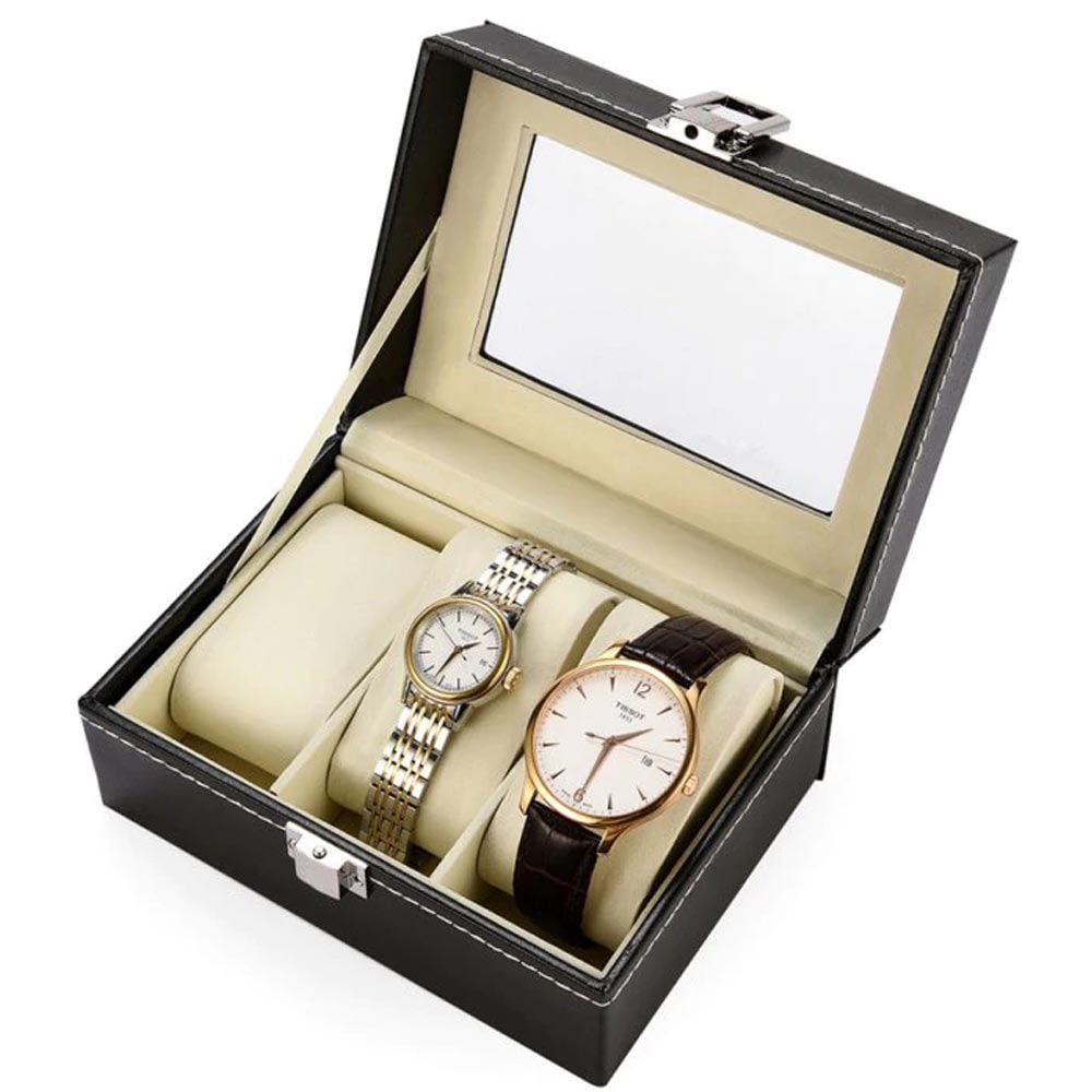 時計ディスプレイケース(3本用 ブラック) 高級 レザー ベルベット 革 皮 ディスプレイボックス ガラス コレクションボックス 父の日 プレゼント ギフト 男性 彼氏 時計ディスプレイケース(3本用 ブラック) 高級 レザー ベルベット 革 皮 ディスプレイボックス ガラス コレクションボックス 父の日 プレゼント ギフト 男性 彼氏