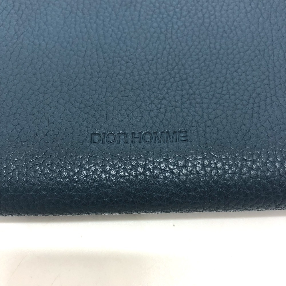 Dior ネイビー レザー 長財布 Christian Dior [正規ラッピング済] ディオール 長財布 財布