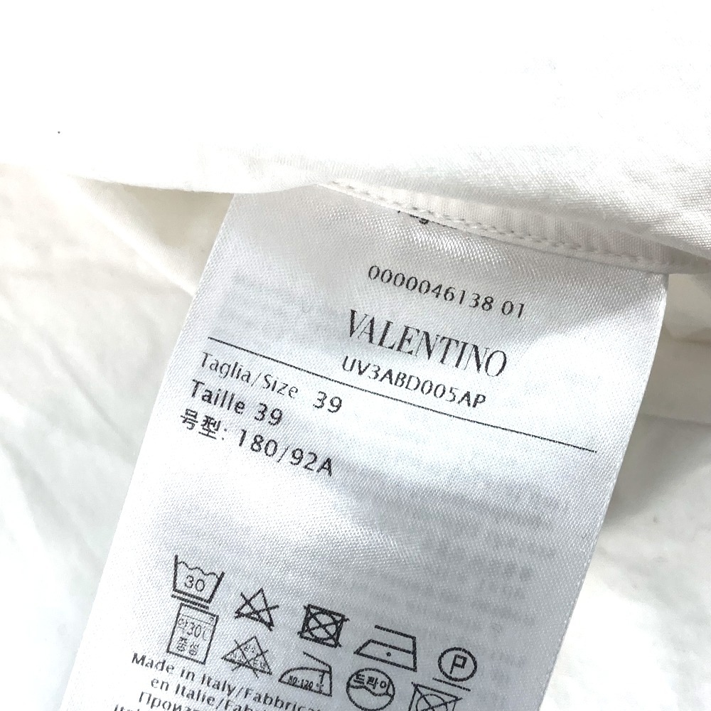 VALENTINO ヴァレンティノ 長袖シャツ VALENTINO ロゴ アパレル トップス コットン ホワイト