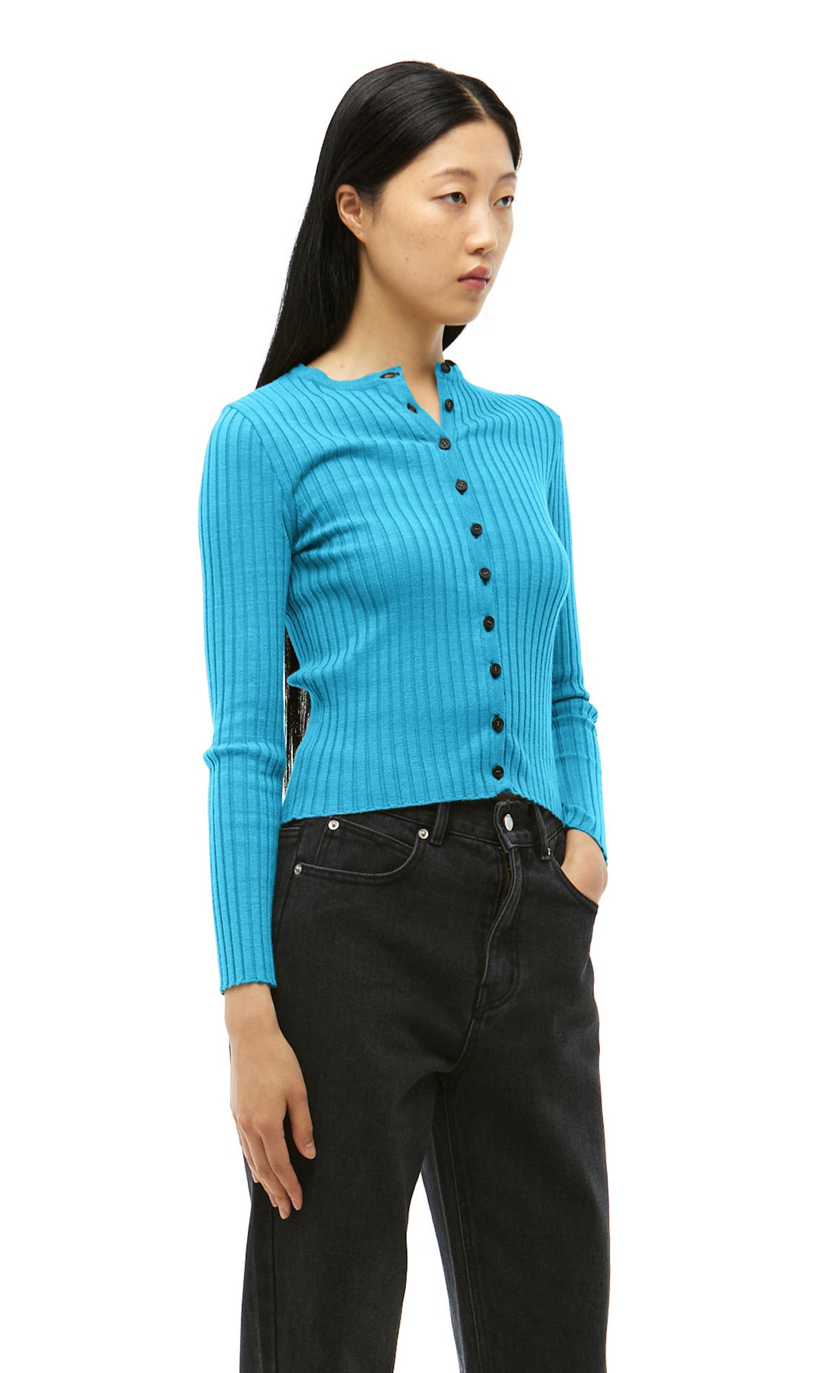 【J.CHUNG】 DANIA KNIT CARDIGAN : ZIMA BLUE 【J.CHUNG】 DANIA KNIT CARDIGAN : ZIMA BLUE