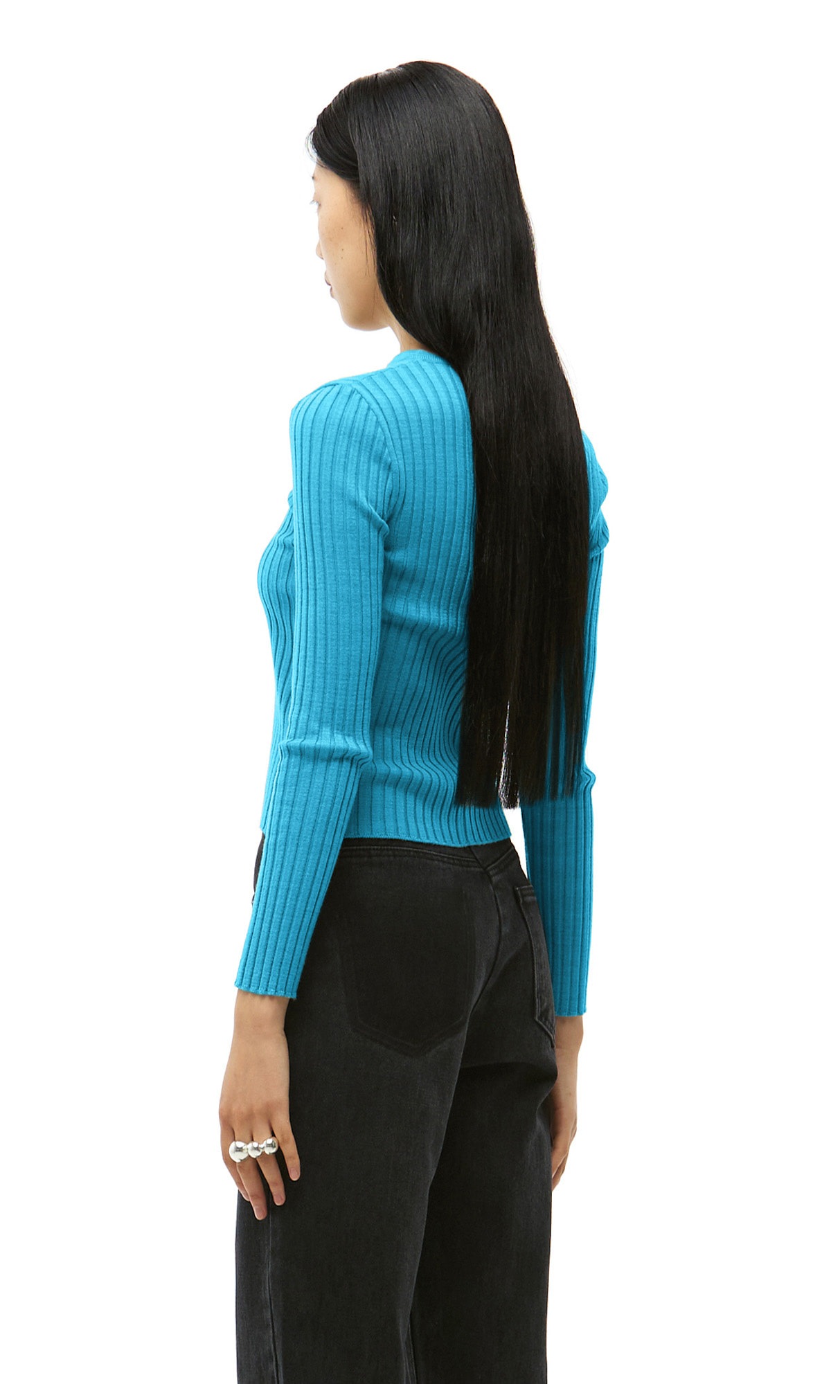 【J.CHUNG】 DANIA KNIT CARDIGAN : ZIMA BLUE 【J.CHUNG】 DANIA KNIT CARDIGAN : ZIMA BLUE