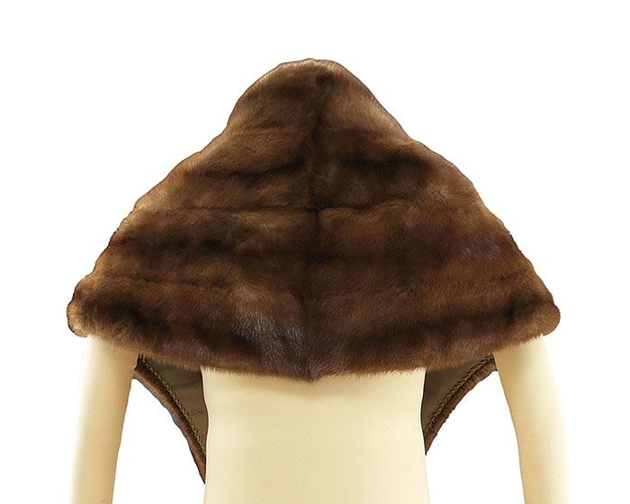 ストール（ミンク毛皮） 専用 大判 ミンクショール 茶色 楽天市場
