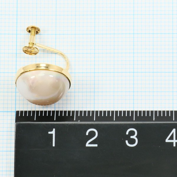 K18 18金 YG イエローゴールド イヤリング マベパール(真珠) ジュエリー 中古 K18 18金 YG イエローゴールド イヤリング マベパール(真珠) ジュエリー 中古