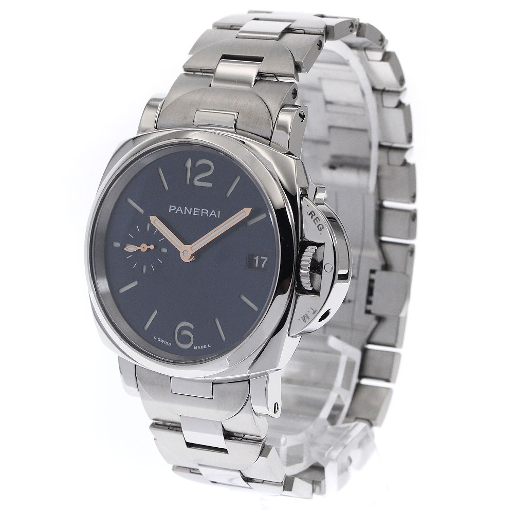 パネライ PANERAI PAM01123 ルミノール ドゥエ デイト 自動巻き メンズ 美品 保証書付き_820966【中古】 パネライ PANERAI PAM01123 ルミノール ドゥエ デイト 自動巻き メンズ 美品 保証書付き_820966【中古】