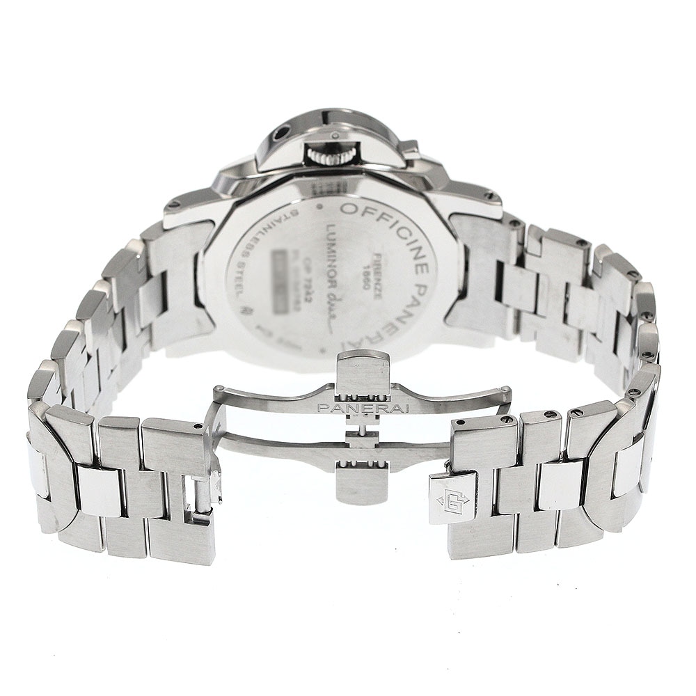 パネライ PANERAI PAM01123 ルミノール ドゥエ デイト 自動巻き メンズ 美品 保証書付き_820966【中古】 パネライ PANERAI PAM01123 ルミノール ドゥエ デイト 自動巻き メンズ 美品 保証書付き_820966【中古】