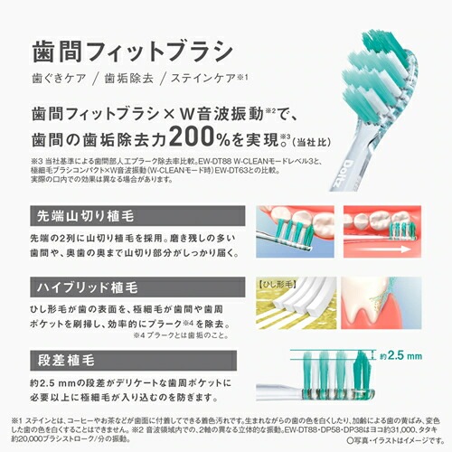 パナソニック【Panasonic】ドルツプレミアム W音波振動ハブラシ モーブピンク 電動歯ブラシ Doltz PREMIUM EW-DP58-P【オーラルケア ハイグレードモデル】 パナソニック【Panasonic】ドルツプレミアム W音波振動ハブラシ モーブピンク 電動歯ブラシ Doltz PREMIUM EW-DP58-P【オーラルケア ハイグレードモデル】