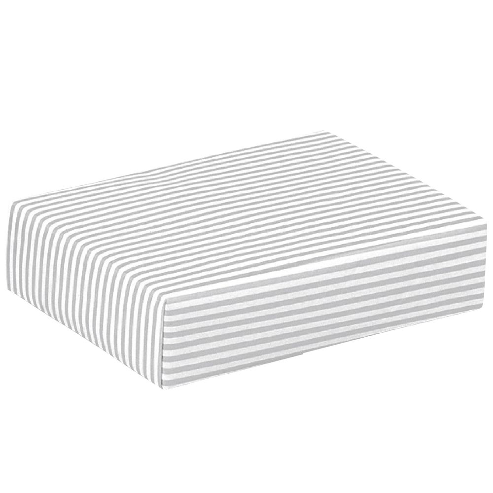 （まとめ買い）ササガワ 包装紙 ストライプ柄 シルバーライン 半才判 50枚入 49-1139 [x3]