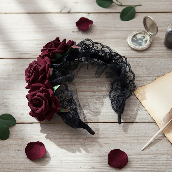 Qoo10] カチューシャ バラ 薔薇 花 コスプレ