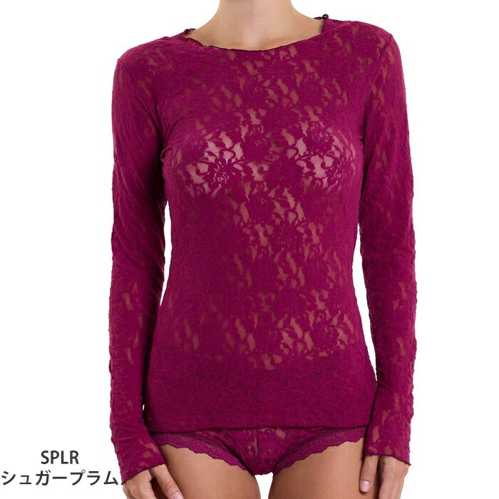 ハンキーパンキー Hankypanky シグニチャーレースロングスリーブ 長袖インナー 下着 総レース 1メ-2運 H128L 【H】_7