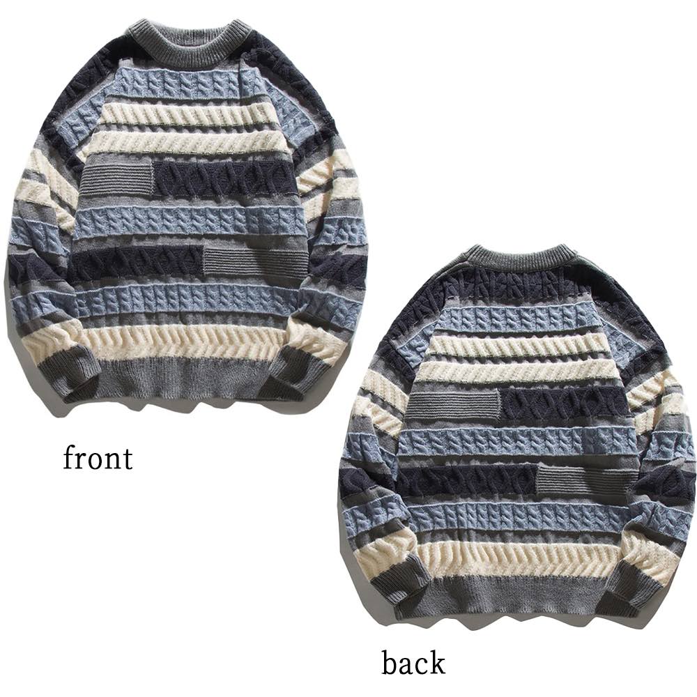 セーター メンズ カジュアルセーター おしゃれ フリース 春 リブ チェック ニット サイズ Vネック クルーネック 冬 大きいサイズ 白色 ノルディック ゴルフ ブランド 洗える 綿 シニア ビジネ