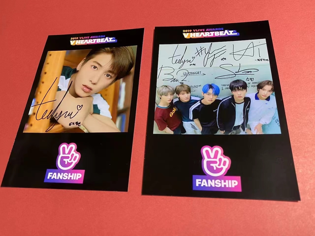 TXT ボムギュ VLIVEハートビート ポラロイド TXT VLIVE ハートビート ポラロイド ラキドロ ボムギュ テヒョン