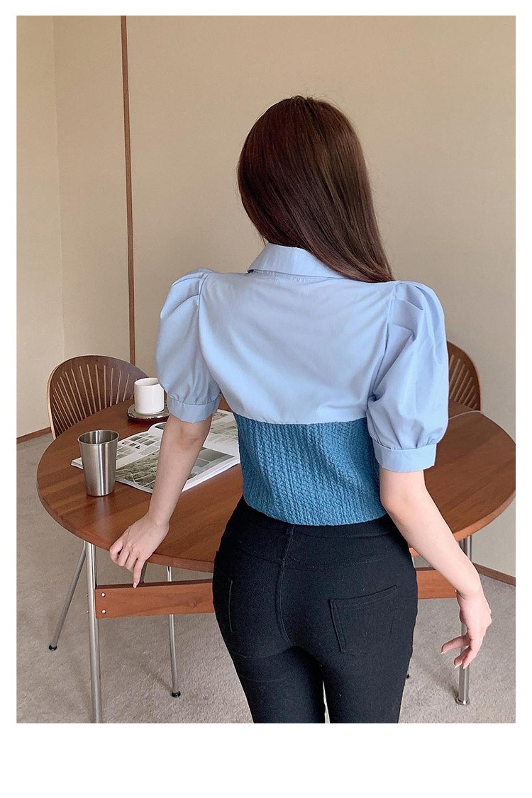 学生風 個性的 トップス シャツ ブラウス ショート丈 袖あり 半袖 ボリューム袖 Vネック 襟付き 細身 ストレート 切り替えデザイン 前開き 薄手 かわいい きれいめ おしゃれ レトロ 大人可愛い 学生風 個性的 トップス シャツ ブラウス ショート丈 袖あり 半袖 ボリューム袖 Vネック 襟付き 細身 ストレート 切り替えデザイン 前開き 薄手 かわいい きれいめ おしゃれ レトロ 大人可愛い