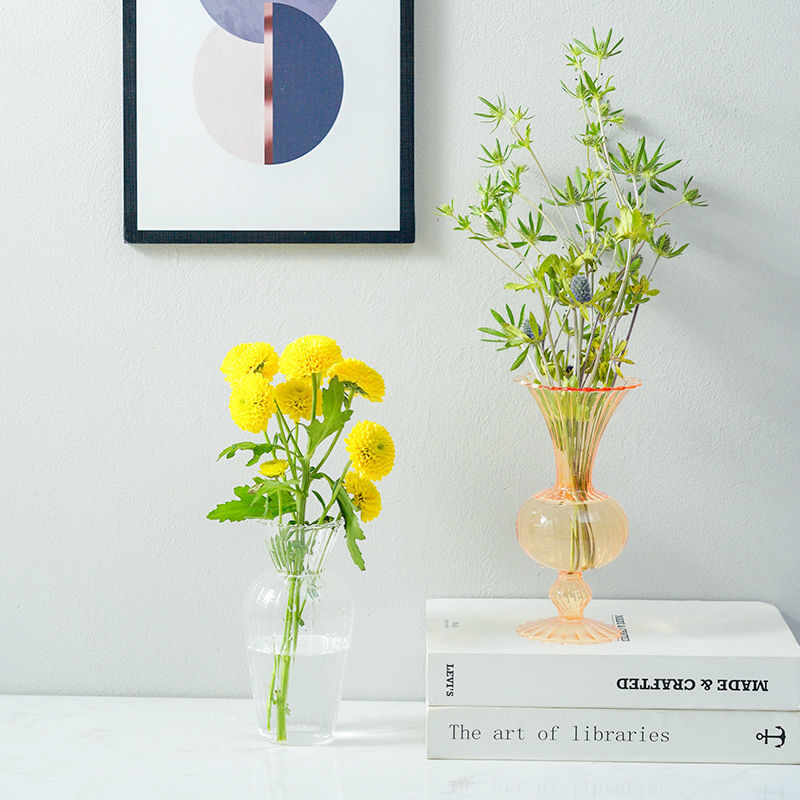 ガラス 花瓶 フラワーベース おしゃれ 一輪挿し 透明 生け花 花びん円柱 VE シンプル