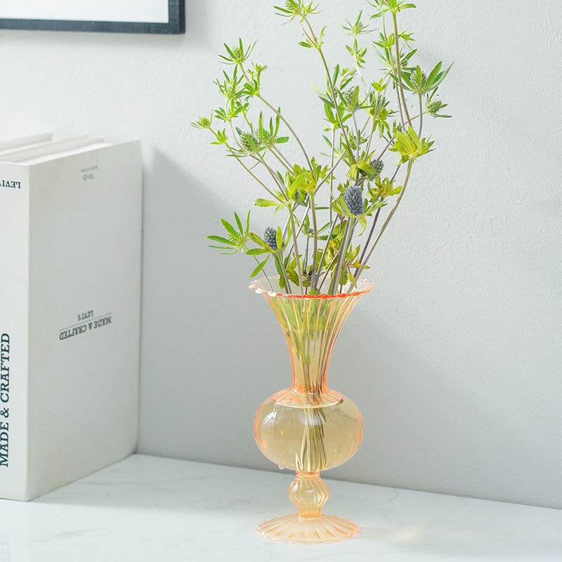 ガラス 花瓶 フラワーベース おしゃれ 一輪挿し 透明 生け花 花びん円柱 VE シンプル