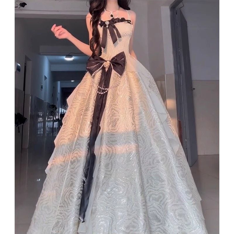 シャンパンカラードレスロリータアダルトギフトホストプリンセススカートロリータスカートトレンドワンピースドレスドレス