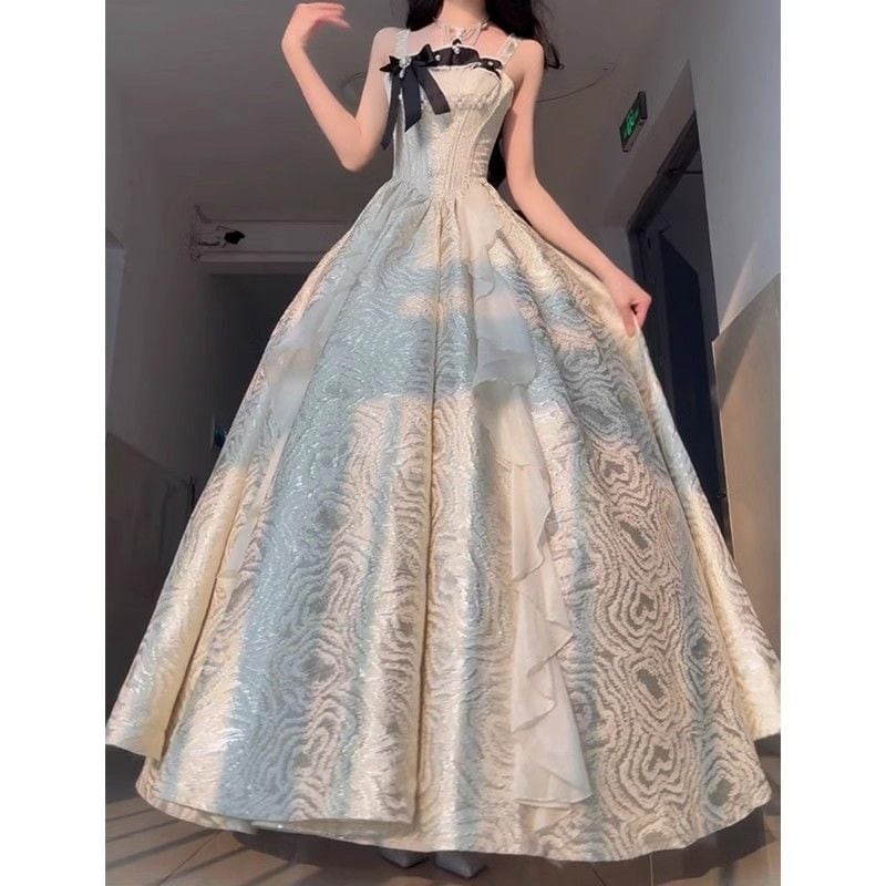 シャンパンカラードレスロリータアダルトギフトホストプリンセススカートロリータスカートトレンドワンピースドレスドレス