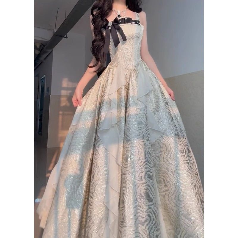 シャンパンカラードレスロリータアダルトギフトホストプリンセススカートロリータスカートトレンドワンピースドレスドレス