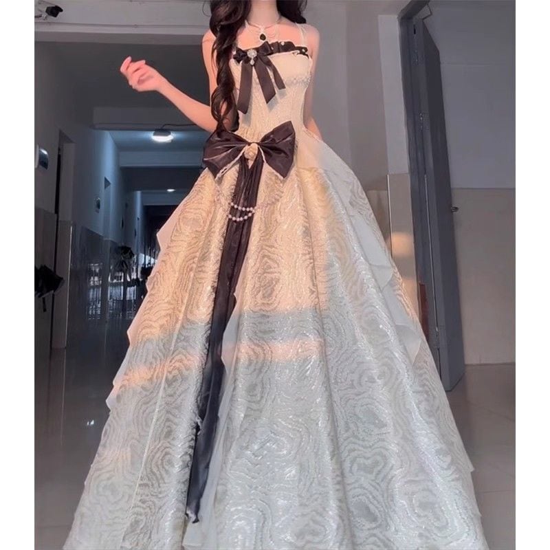 シャンパンカラードレスロリータアダルトギフトホストプリンセススカートロリータスカートトレンドワンピースドレスドレス