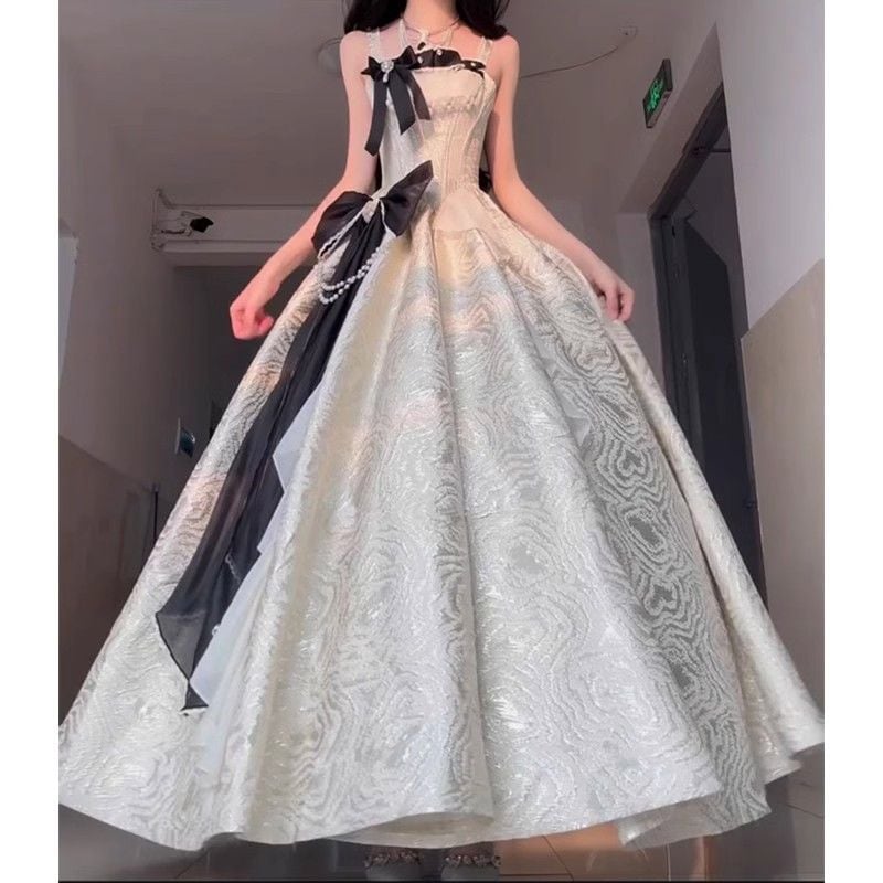 シャンパンカラードレスロリータアダルトギフトホストプリンセススカートロリータスカートトレンドワンピースドレスドレス