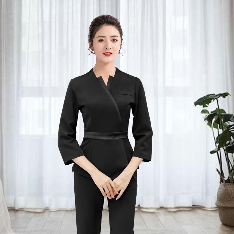 ユニフォーム エステ サロン制服 上下セット レディース 化粧品販売 半袖ズボン ホテル ネイル 美容 歯科 医療系作業服 クリニック スチュワーデス