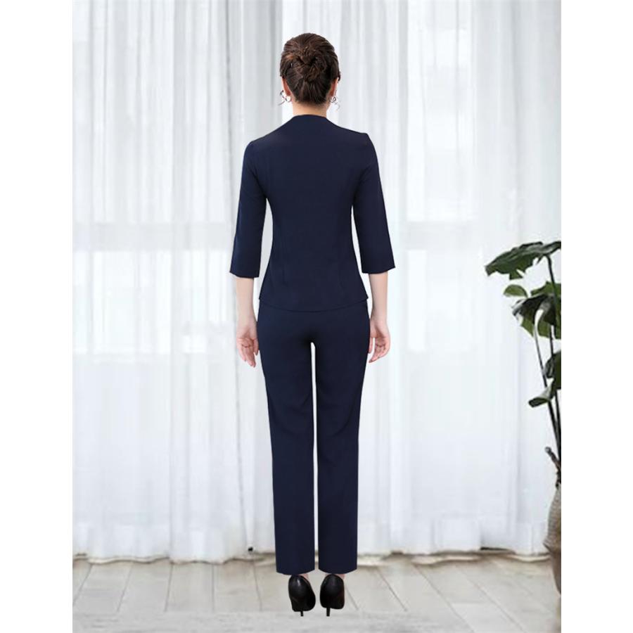 ユニフォーム エステ サロン制服 上下セット レディース 化粧品販売 半袖ズボン ホテル ネイル 美容 歯科 医療系作業服 クリニック スチュワーデス