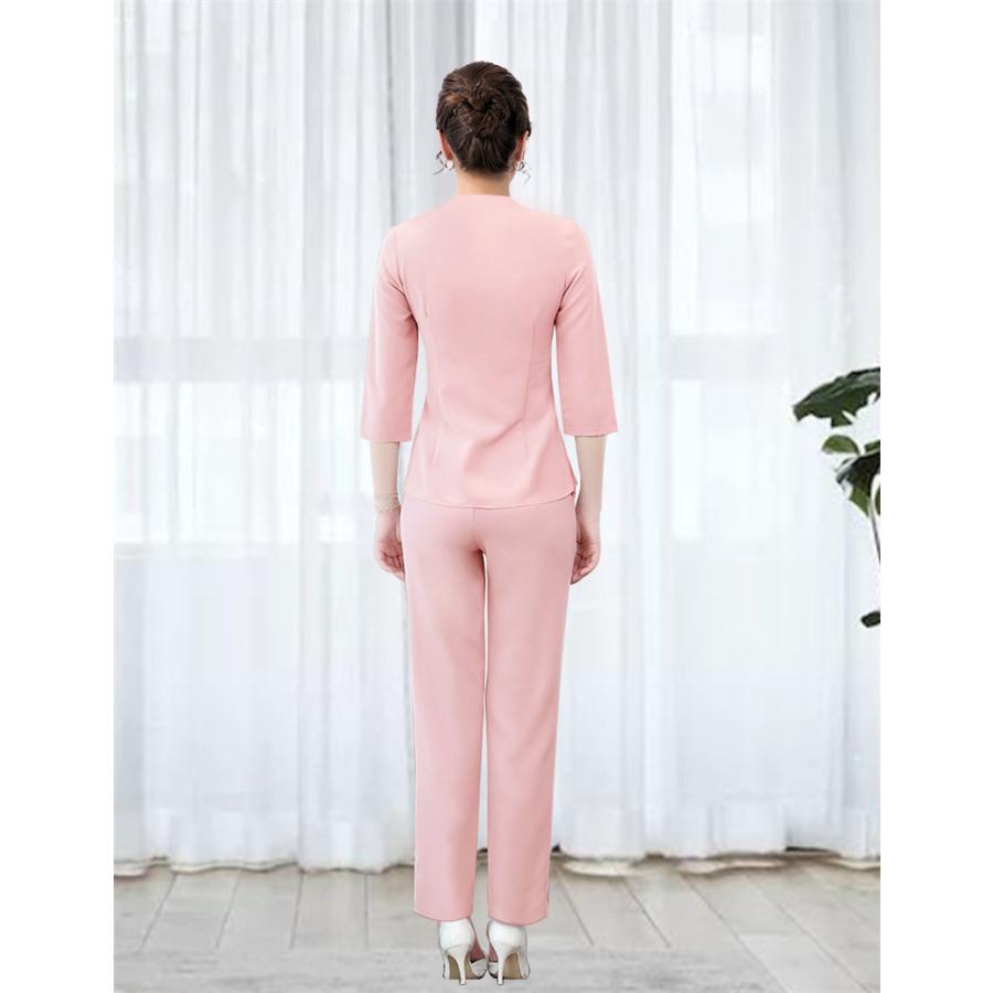 ユニフォーム エステ サロン制服 上下セット レディース 化粧品販売 半袖ズボン ホテル ネイル 美容 歯科 医療系作業服 クリニック スチュワーデス