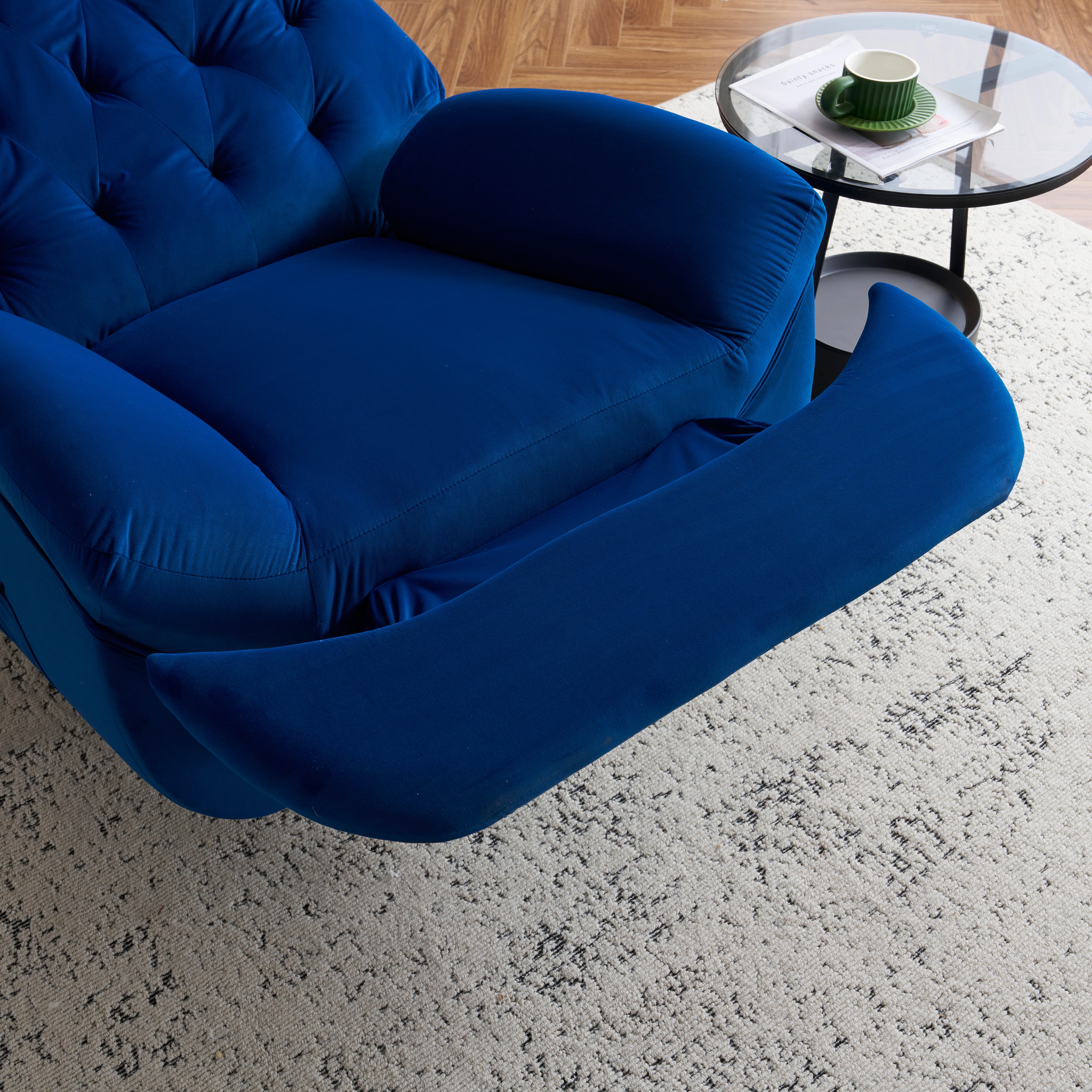 187電動1人掛けソファー リクライニングチェア ゲーミングチェア ベルベット 貝殻のデザイン 270度回転式 背もたれ調節105-165度 簡単昇降ボタン　快適なリビング必需品