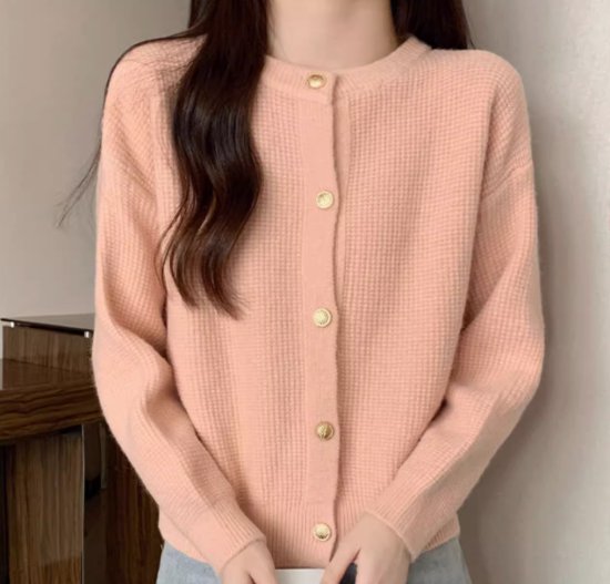 ニットカーディガン レディース カーディガン 羽織 ニット セータートップス ラウンドネック フロントボタン 金ボタン リブニット 長袖 シンプル 無地 カジュアル お出かけ おしゃれ ファッション ニットカーディガン レディース カーディガン 羽織 ニット セータートップス ラウンドネック フロントボタン 金ボタン リブニット 長袖 シンプル 無地 カジュアル お出かけ おしゃれ ファッション