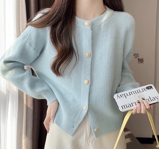 ニットカーディガン レディース カーディガン 羽織 ニット セータートップス ラウンドネック フロントボタン 金ボタン リブニット 長袖 シンプル 無地 カジュアル お出かけ おしゃれ ファッション ニットカーディガン レディース カーディガン 羽織 ニット セータートップス ラウンドネック フロントボタン 金ボタン リブニット 長袖 シンプル 無地 カジュアル お出かけ おしゃれ ファッション