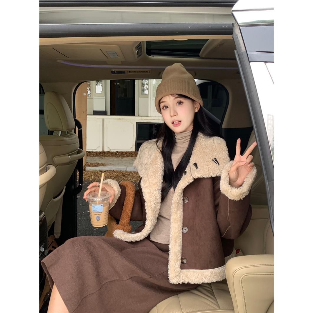 秋冬防寒 あったかアウター 韓国風コートスタイルアップ かわいい ブルゾンファー付きファッション系裹起毛大人ゆったりカジュアルストリートサイズレディースムートン襟ゆるダボ シルエット学生通学丈エコ 秋冬防寒 あったかアウター 韓国風コートスタイルアップ かわいい ブルゾンファー付きファッション系裹起毛大人ゆったりカジュアルストリートサイズレディースムートン襟ゆるダボ シルエット学生通学丈エコ