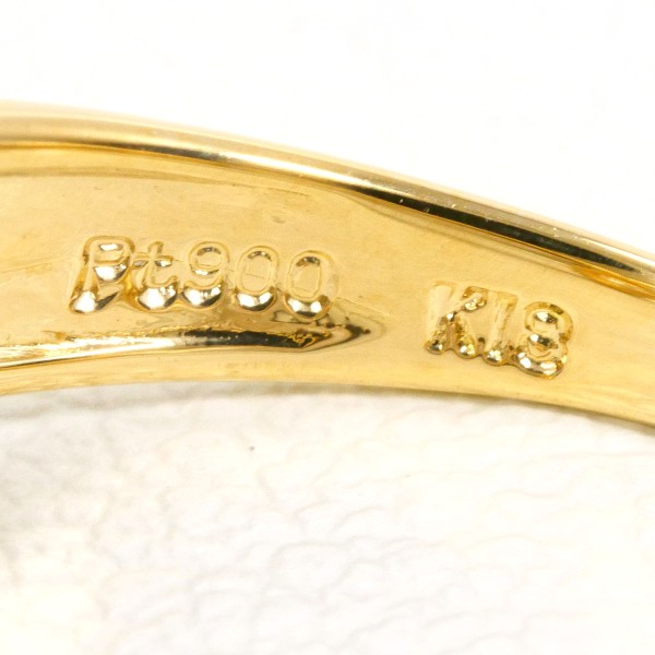 PT900 プラチナ K18YG リング 指輪 10号 ダイヤ 約0.10ct ジュエリー 中古 PT900 プラチナ K18YG リング 指輪 10号 ダイヤ 約0.10ct ジュエリー 中古