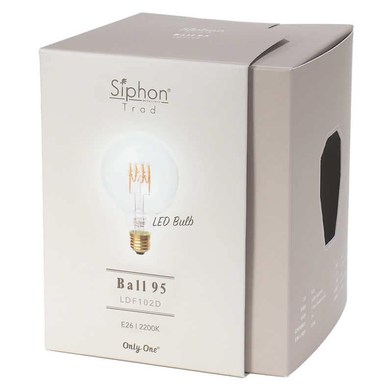 ビートソニック　LED電球 ボール95 Siphon ［E26 /ボール電球形 /25W相当 /電球色 /1個 /全方向タイプ］　LDF102D