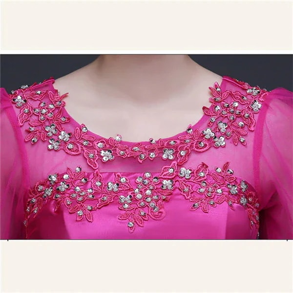 ロング ドレス イブニングドレス コンサート aライン ステージ 半袖 司会者 パーティードレス