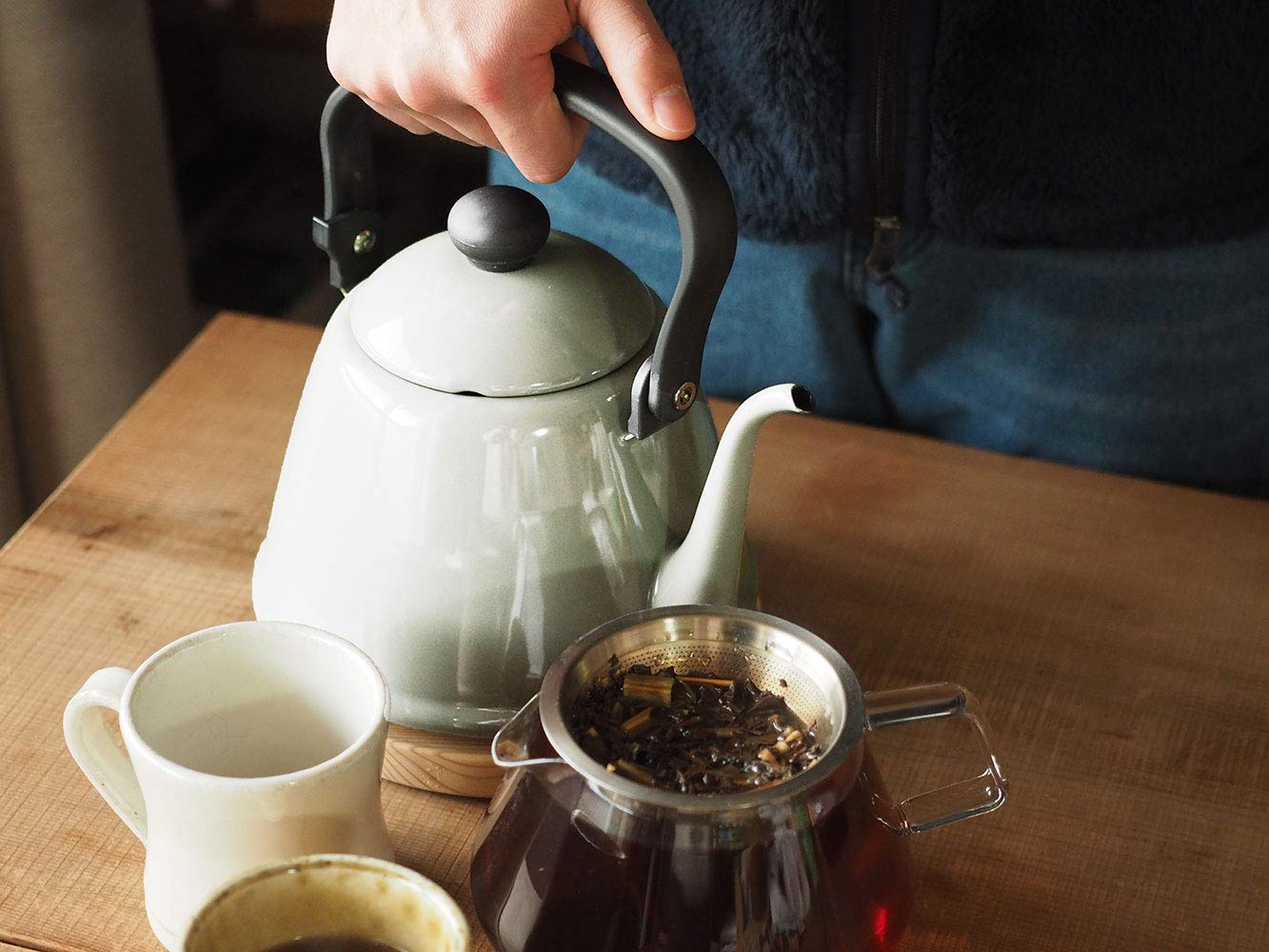 野田琺瑯 ドリップケトル II ホーロー 2L IH対応 ネイビー 日本製 DKー200NB 野田琺瑯 ドリップケトル II ホーロー 2L IH対応 ネイビー 日本製 DKー200NB