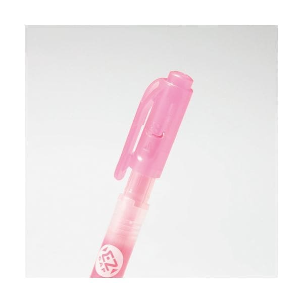 (まとめ) TANOSEEキャップが外しやすい蛍光ペン ツイン ピンク 1本 (×100セット)