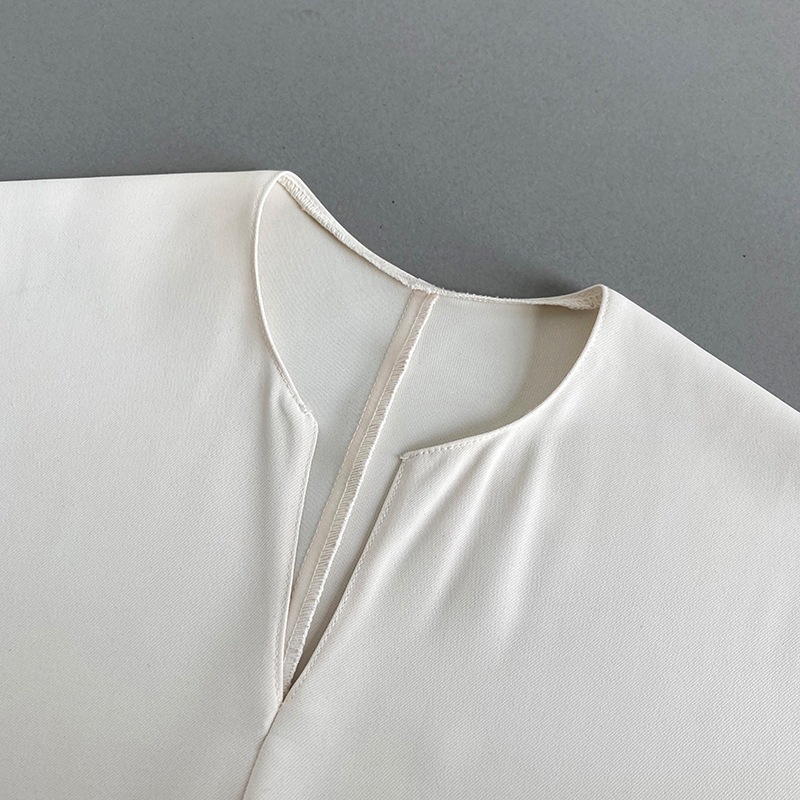 ワンピース ロング ロング丈 7分袖 七分袖 キーネック セミフレア ワイド アシンメトリー ベルト ウエストマーク ポリエステル 大人可愛い きれいめ シンプル カジュアル 上品 おしゃれ 大人女子_6