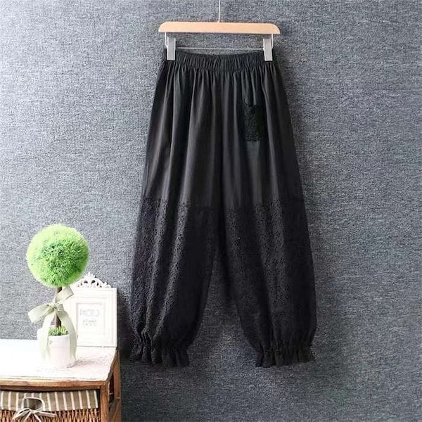 Qoo10] ペチパンツ 裾レース レディース 裾ゴム