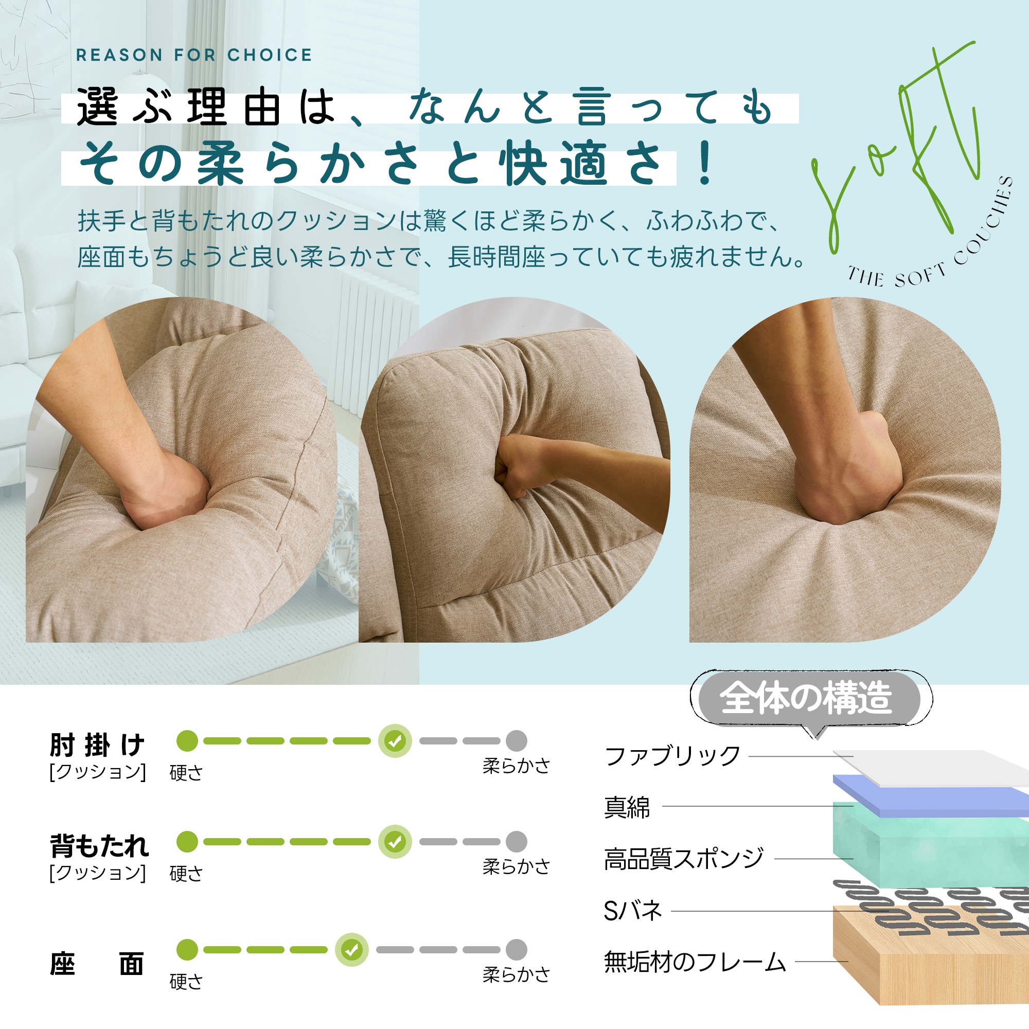 【国内出荷-送.料.無.料】ソファソファーセット5人掛けクッション付き肘付き2-5人掛けL字コーナーローソファーローソファーセット～492