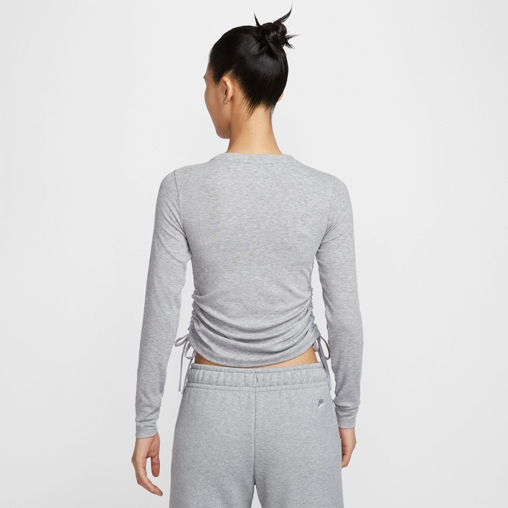 ナイキレディースナイキスポーツウェアリブ付き長袖クロップトップ HV8728-063