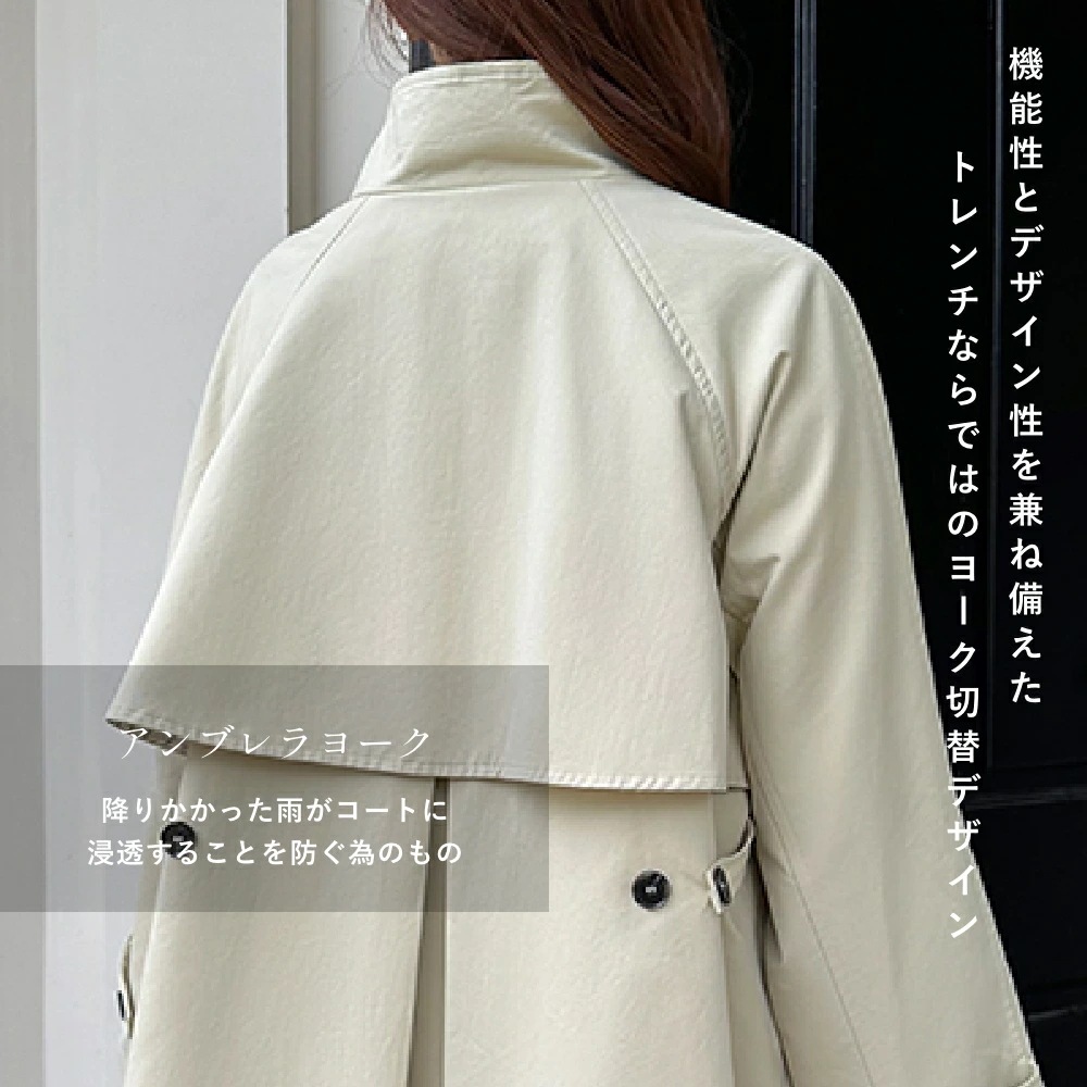 [ 即日発送]コート トレンチコート ミドル丈 Aライン スプリングコート レディース アウター スタンドカラー ライトアウター スタンドカラーコート オフィス オフィスカジュアル 通勤 ゆったり ト