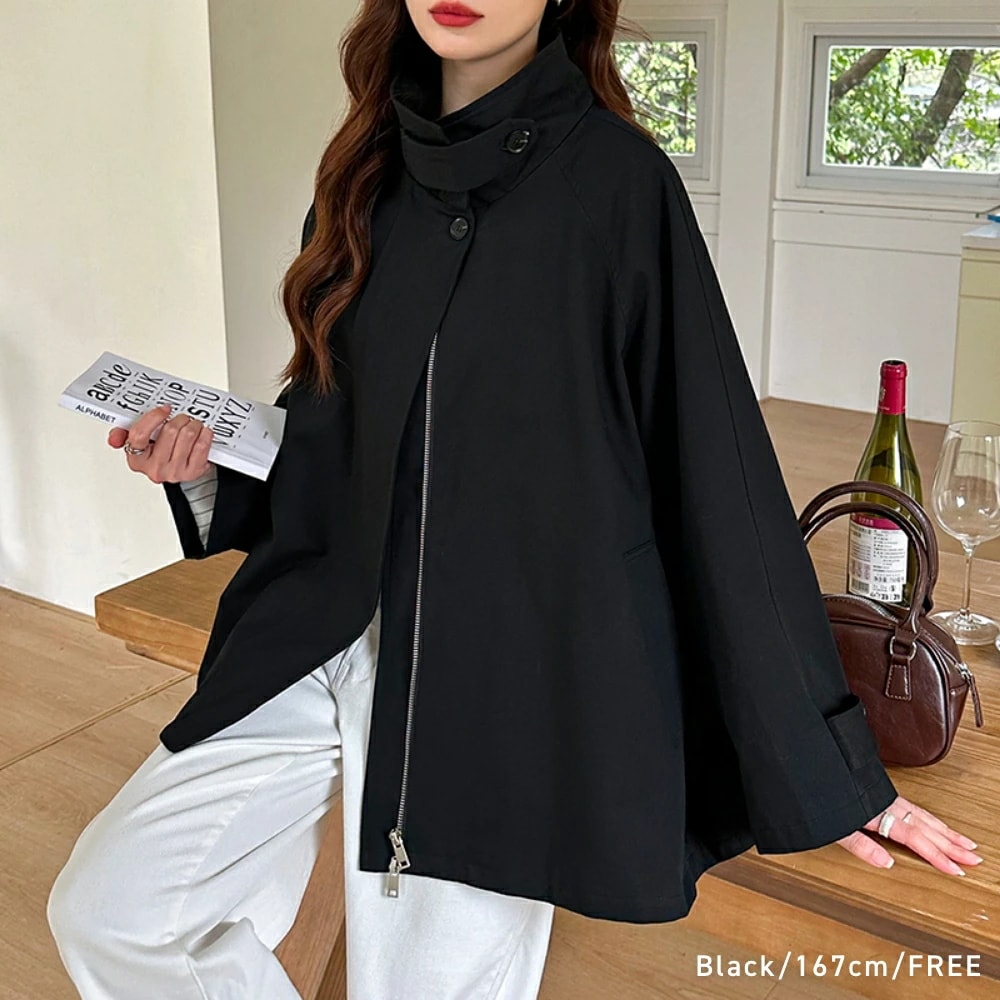 [ 即日発送]コート トレンチコート ミドル丈 Aライン スプリングコート レディース アウター スタンドカラー ライトアウター スタンドカラーコート オフィス オフィスカジュアル 通勤 ゆったり ト