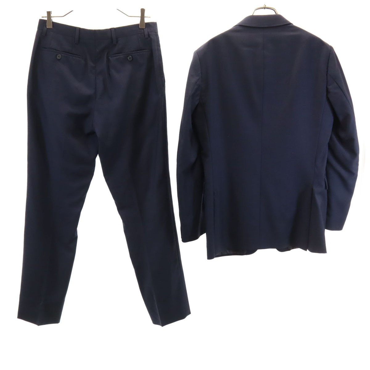 BURBERRY LONDON バーバリーロンドン イタリア製 スーツ 上下セットアップ 46R ネイビー 衣装カバー付き メンズ BURBERRY LONDON バーバリーロンドン イタリア製 スーツ 上下