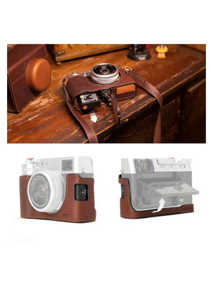 富士フイルム FUJIFILM X100VI ボディ デジタル一眼カメラ カメラ保護 ボトム専用 レザーケース カバー カメラハーフケース FUJ-JSH2025