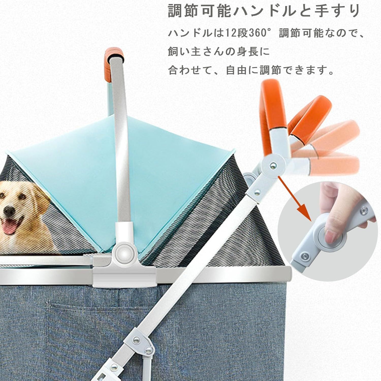 ペットカート 分離型 折りたたみ ペットバギー アルミ軽量 3WAYモデル 多機能 犬用カート 猫 カート ドリンクホルダー付き/買い物かご/交換用クッション付き 耐荷重25KG 4輪 前輪360回