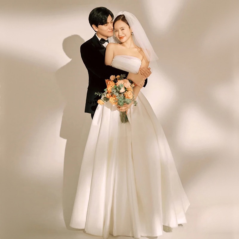 パーティードレス結婚式ドレスウェディングドレス シンプル ウエディングドレス ドレス