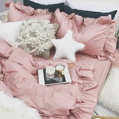 Sガーリーフリル ベ... : 寝具・ベッド・マットレス シンプル コットン 最新品