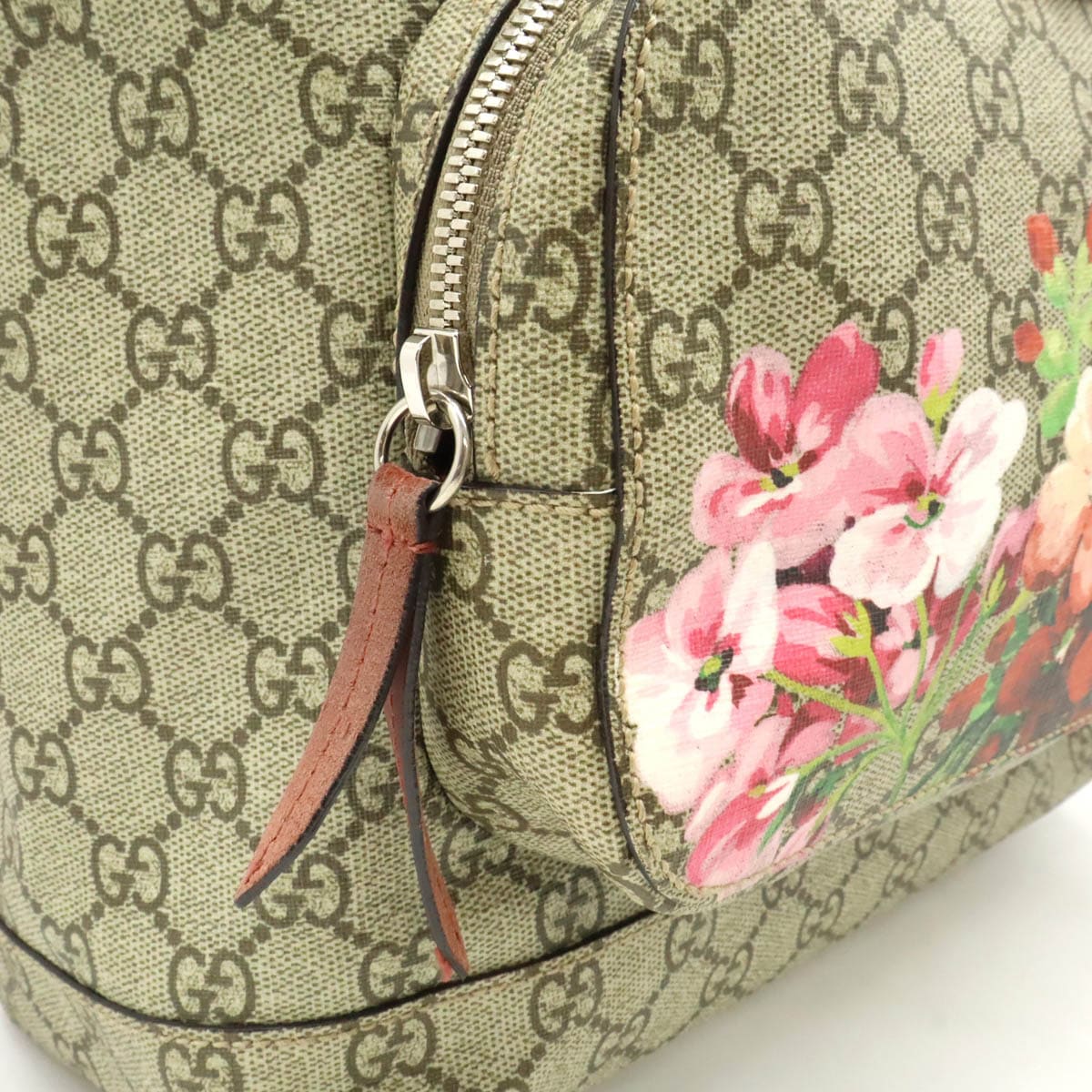 GGブルームス GGスプリーム バックパック リュックサック フラワープリント 花柄 PVC ベージュ ピンク系マルチカラー 40501