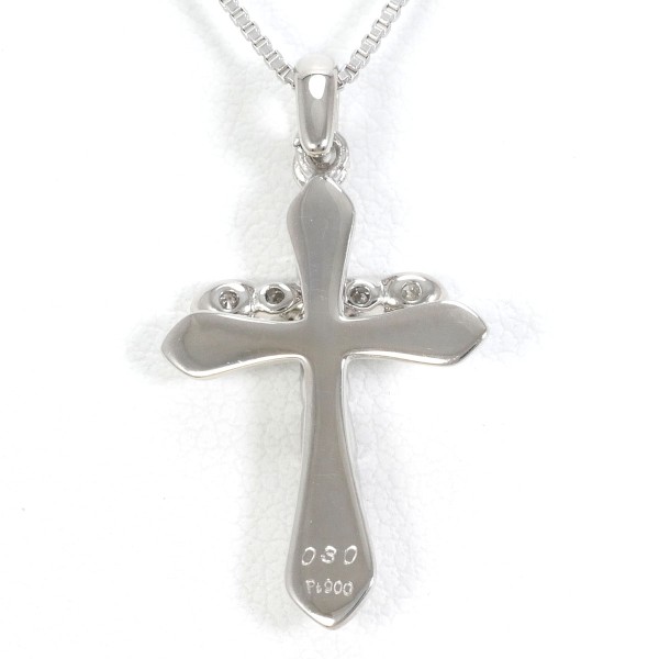 PT900 プラチナ PT850 ネックレス ダイヤ 0.30 約41cm ジュエリー 中古 PT900 プラチナ PT850 ネックレス ダイヤ 0.30 約41cm ジュエリー 中古