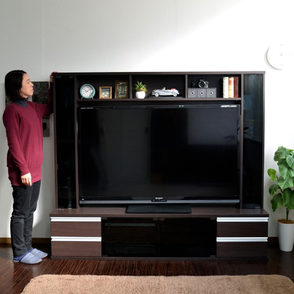 総合1位 テレビ台 リビング... : 家具・インテリア ハイタイプ 壁面家具 HOT即納
